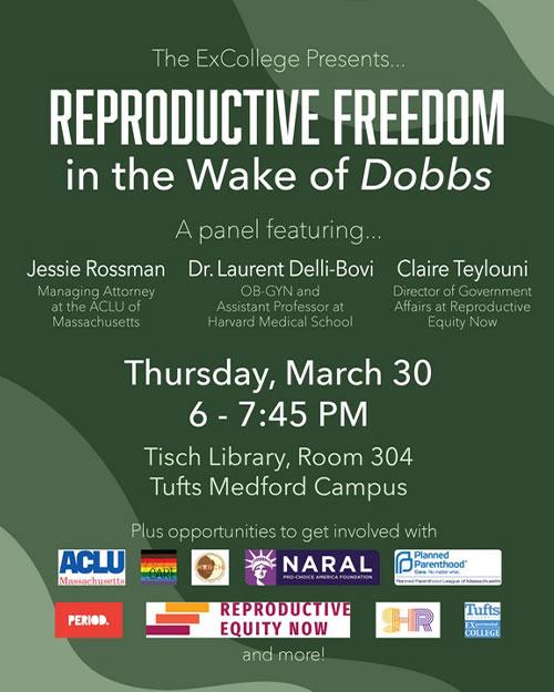 At the ExCollege’s first-ever event exploring reproductive rights, hear from lawyers, healthcare providers, and educators in a panel format.